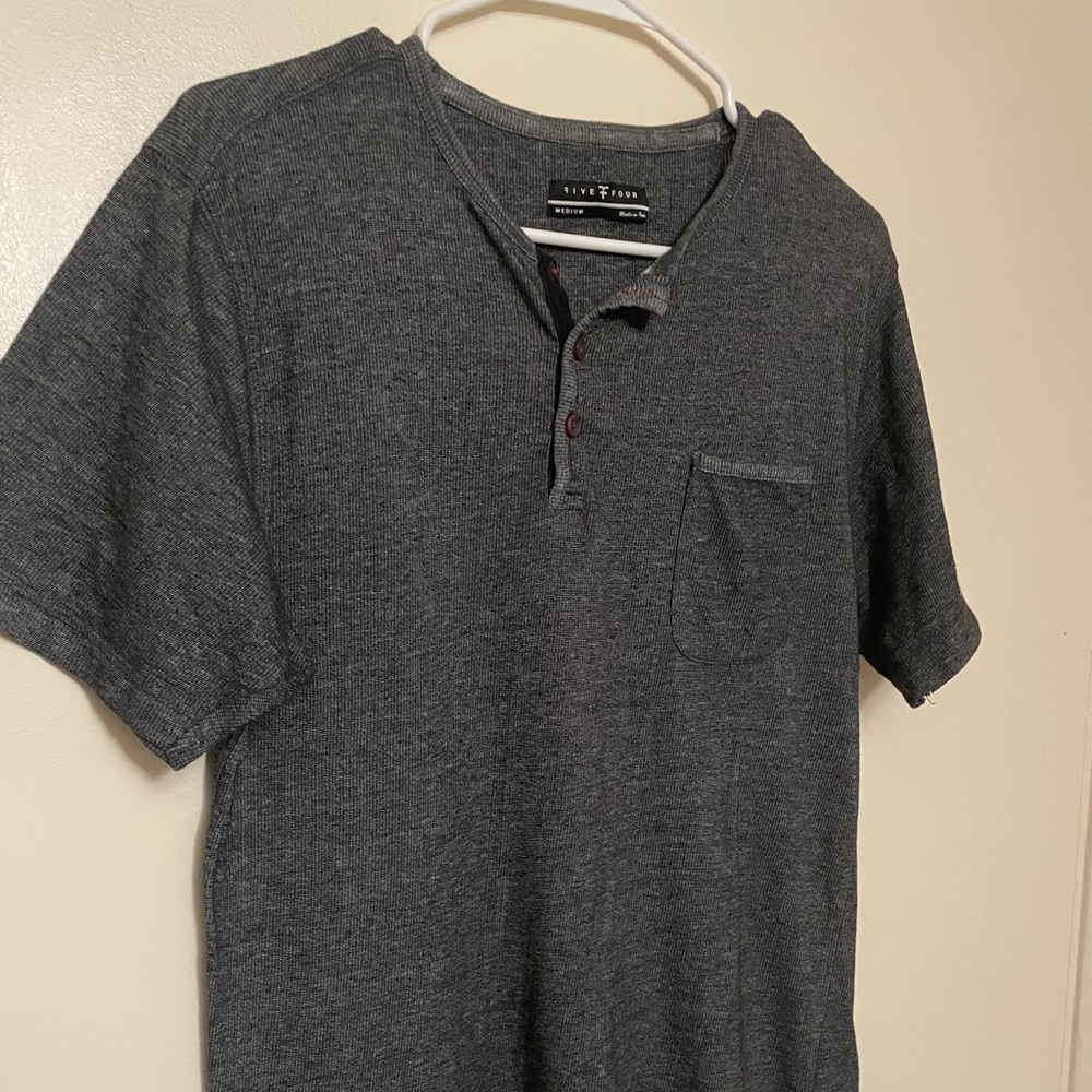 Five Four Gray Polo T Medium